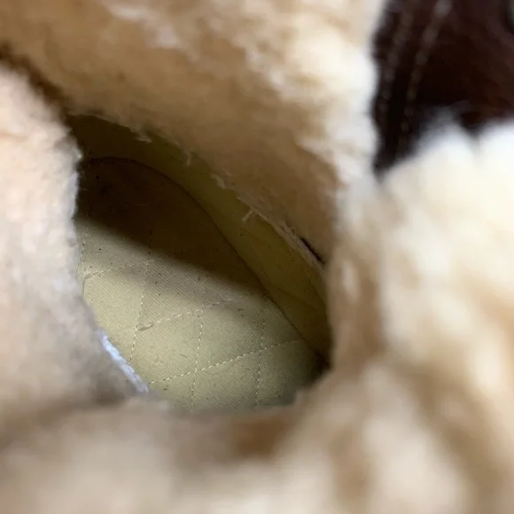 LL Bean Shearling Fur Lined Duck Boots Brown - Picture 8 of 8